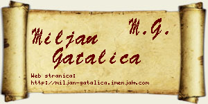 Miljan Gatalica vizit kartica